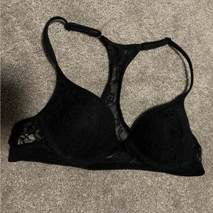 Black lace bra